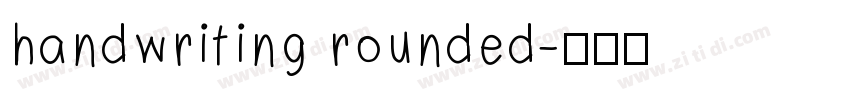 handwriting rounded字体转换